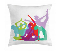 Poses Female Silhouettes Pillow Cover