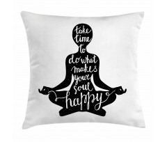 Silhouette with Writing Pillow Cover