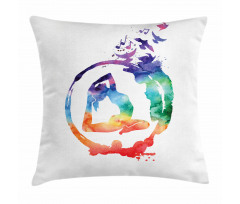 Watercolors Birds Music Pillow Cover