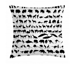 Animal Silhouettes Habitat Pillow Cover