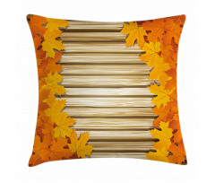 Fallen Leaves Rustic Style Pillow Cover