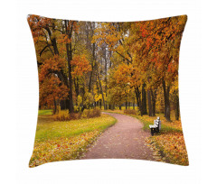 Idyllic Rural Park Woods Pillow Cover