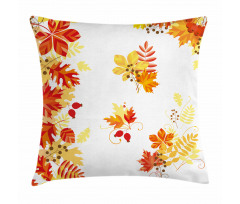 Tree Leaves and Berries Pillow Cover