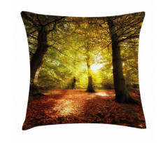 Blurry Forest Dreamy View Pillow Cover
