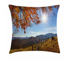 Fallen Leaves and Hills Pillow Cover