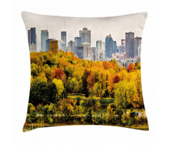 Montreal in Autumn Season Pillow Cover