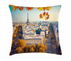 Aerial View Eiffel Tower Pillow Cover