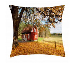 Red Swedish Country House Pillow Cover