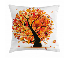 Cartoon Tree Leaves Pillow Cover
