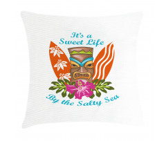 Words Hibiscus Pillow Cover