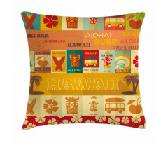 Old Travel Cards Pillow Cover