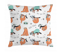 Sloths on Branches Pillow Cover