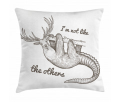 Animal Words Pillow Cover
