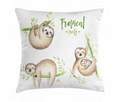 Babies Palm Leaves Pillow Cover