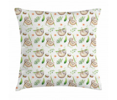 Mother Baby and Flowers Pillow Cover