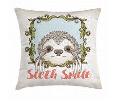 Animal Floral Frame Pillow Cover