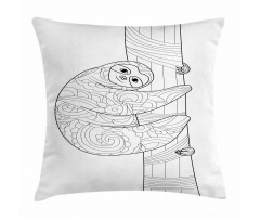 Sloth Outline Ornaments Pillow Cover