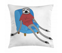 Urban Sloth Who Cares Pillow Cover