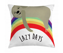 Lazy Days Carefree Sloth Pillow Cover