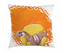 Lazy Female on the Couch Pillow Cover
