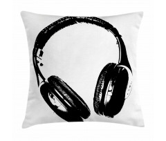 Grunge Headphones Fun Pillow Cover