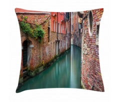 Scenic Canal Buildings Pillow Cover