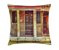 Aged Italian Building Pillow Cover