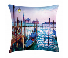 Dreamy View in Evening Pillow Cover