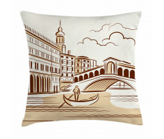 Venetian Landscape Art Pillow Cover
