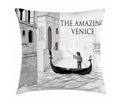 Canals Child Gondolier Pillow Cover