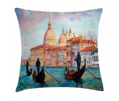 Watercolor Serene City Pillow Cover