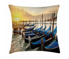 Gondolas Line on Water Pillow Cover