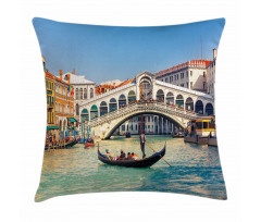 Sunny Day in City Travel Pillow Cover
