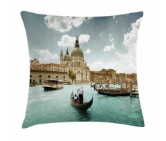 Grand Canal in Aerial View Pillow Cover