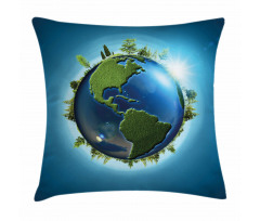Blue Seas Fresh Continent Pillow Cover