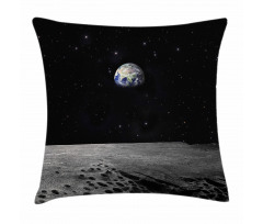 Planet Earth from Moon Pillow Cover