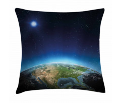 North America Galaxy View Pillow Cover