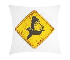 Caution Sgn Sharp Teeth Pillow Cover