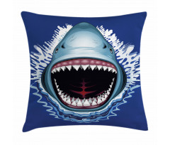 Attack Open Mouth Bite Pillow Cover