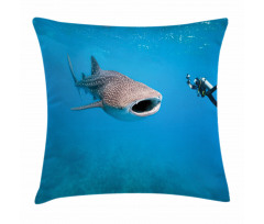 Giant Fish Ocean Diving Pillow Cover