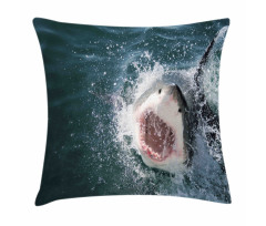 Scary Open Mouth Teeth Pillow Cover