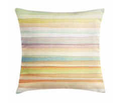 Stripes Watercolor Art Pillow Cover