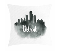 Black Smoky Cityscape Pillow Cover