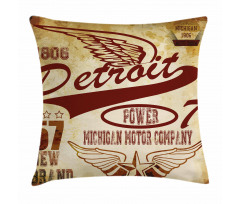 Vintage Michigan Auto Pillow Cover