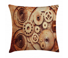 Mechanical Clocks Gears Pillow Cover