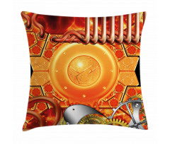 Retro Gear Technology Pillow Cover