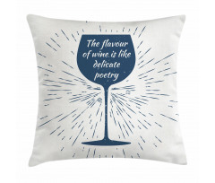 Glass Sun Burst and Words Pillow Cover