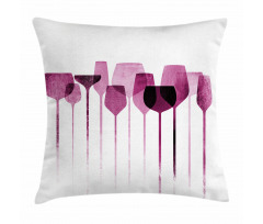 Artwork Party Glasses Pillow Cover