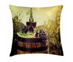 Scenic Tuscany Vineyard Pillow Cover