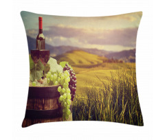 Italy Tuscany Vineyard Pillow Cover